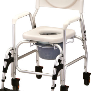 Nova Shower Chair and Commode with Padded Seat & Swing Away Footrest